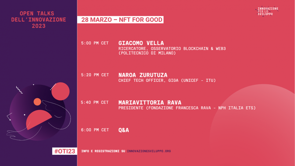 NFT for Good: 28 marzo 2023